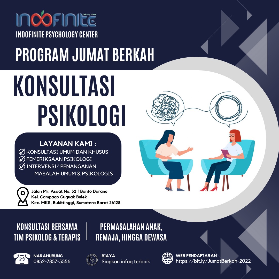 Indofinite Psychology Center Hadirkan Konsultasi dan Pemeriksaan Psikologis di Bukittinggi, Bayar Seikhlasnya