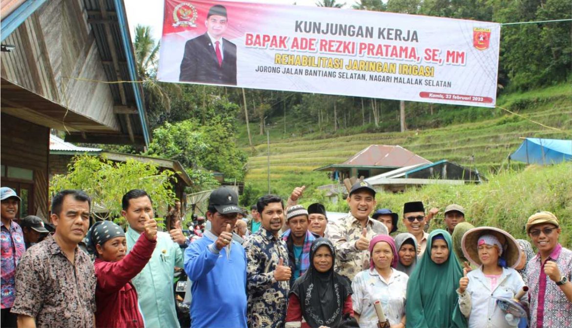 Melalui Dana Pokir DPR RI, Ade Rezki Pratama Bangun Irigasi Pertanian Pertama di Malalak