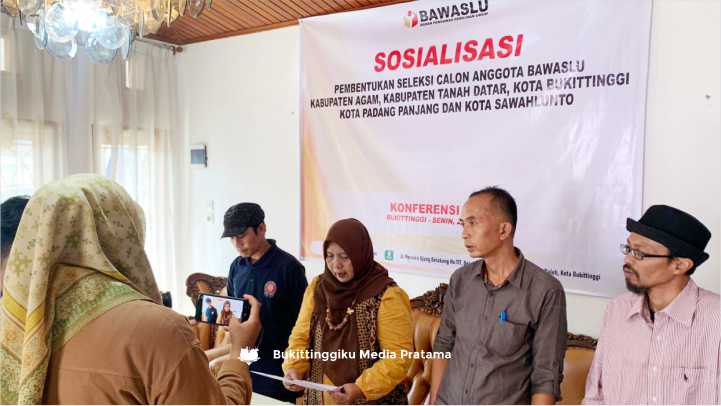 Undang Wartawan, Bawaslu Wilayah III Sumatera Barat Gelar Sosialisasi Pembentukan Tim Seleksi Calon Anggota