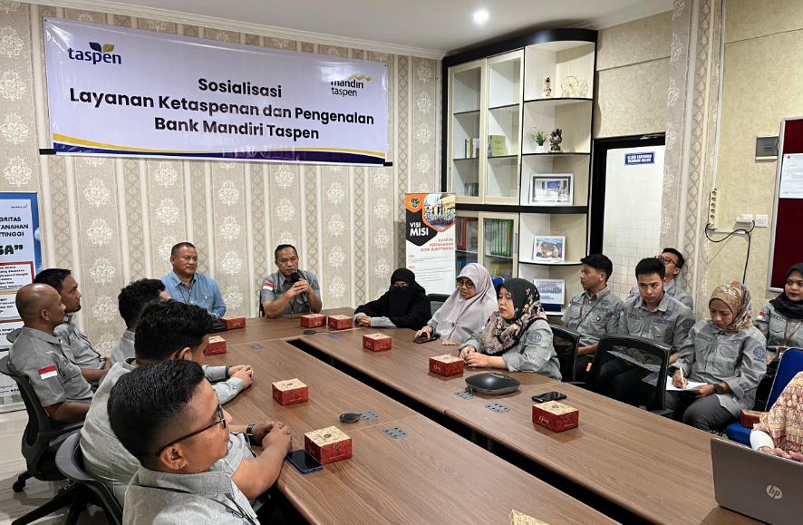 PT. Taspen Gelar Sosialisasi Layanan Ketaspenan dan Pengenalan Mandiri Taspen di Kantor Pertanahan Kota Bukittinggi