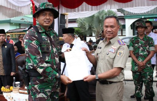 Kodim 0304/Agam Terima Sertipikat Hak Pakai dari Kantor Pertanahan Kota Bukittinggi