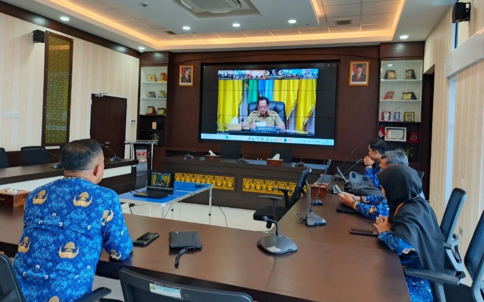 MoU Lintas Kementerian, Kepala Kantor Pertanahan Kota Bukittinggi Ikuti Penandatanganan Secara Daring