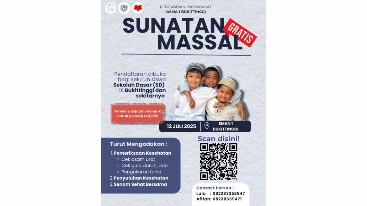 IASMA 1 Bukittinggi Kesehatan Universitas Andalas Gelar Sunatan Massal Gratis