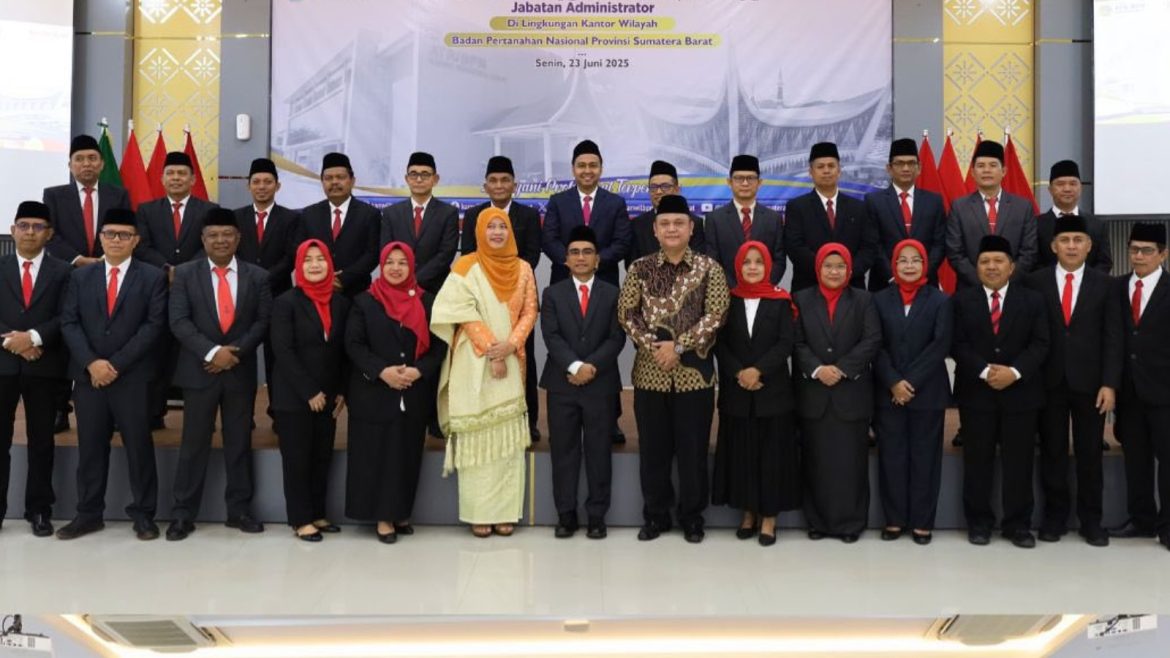 Pelatikan dan Pengambilan Sumpah Jabatan Administrator di Lingkungan Kantor Wilayah BPN Provinsi Sumatera Barat