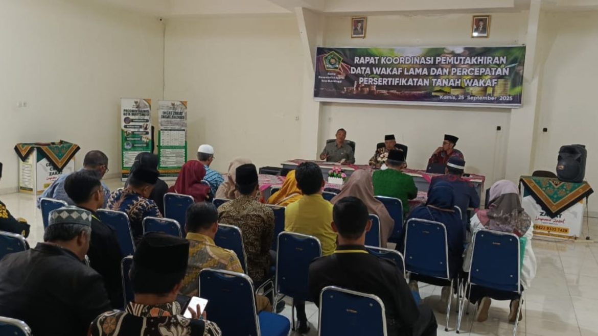 Optimalisasi Pengelolaan Wakaf di Bukittinggi: Kantah Kota Bukittinggi Hadiri Rapat Koordinasi di Aula Kantor Baznas Kota Bukittinggi